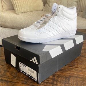 Adidas Hoops 4.0 Mid White Sneakers Classic Mens 8. NIB